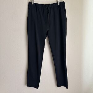 Lululemon Pants Womens S/M? Black Elastic Waist Drawstring Straight Leg Mid Rise